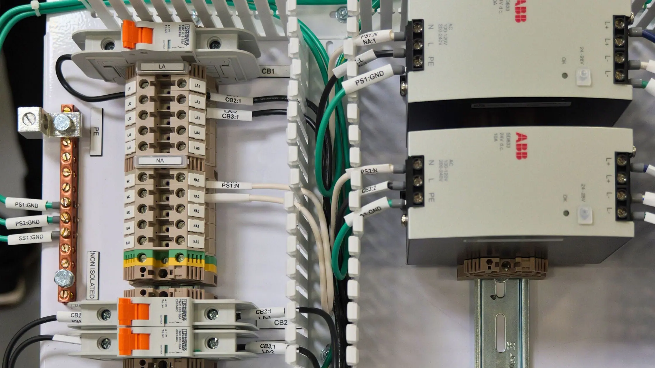 Industrial control panel writing - Keltour.